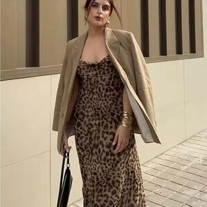 Backless Leopard Dress
